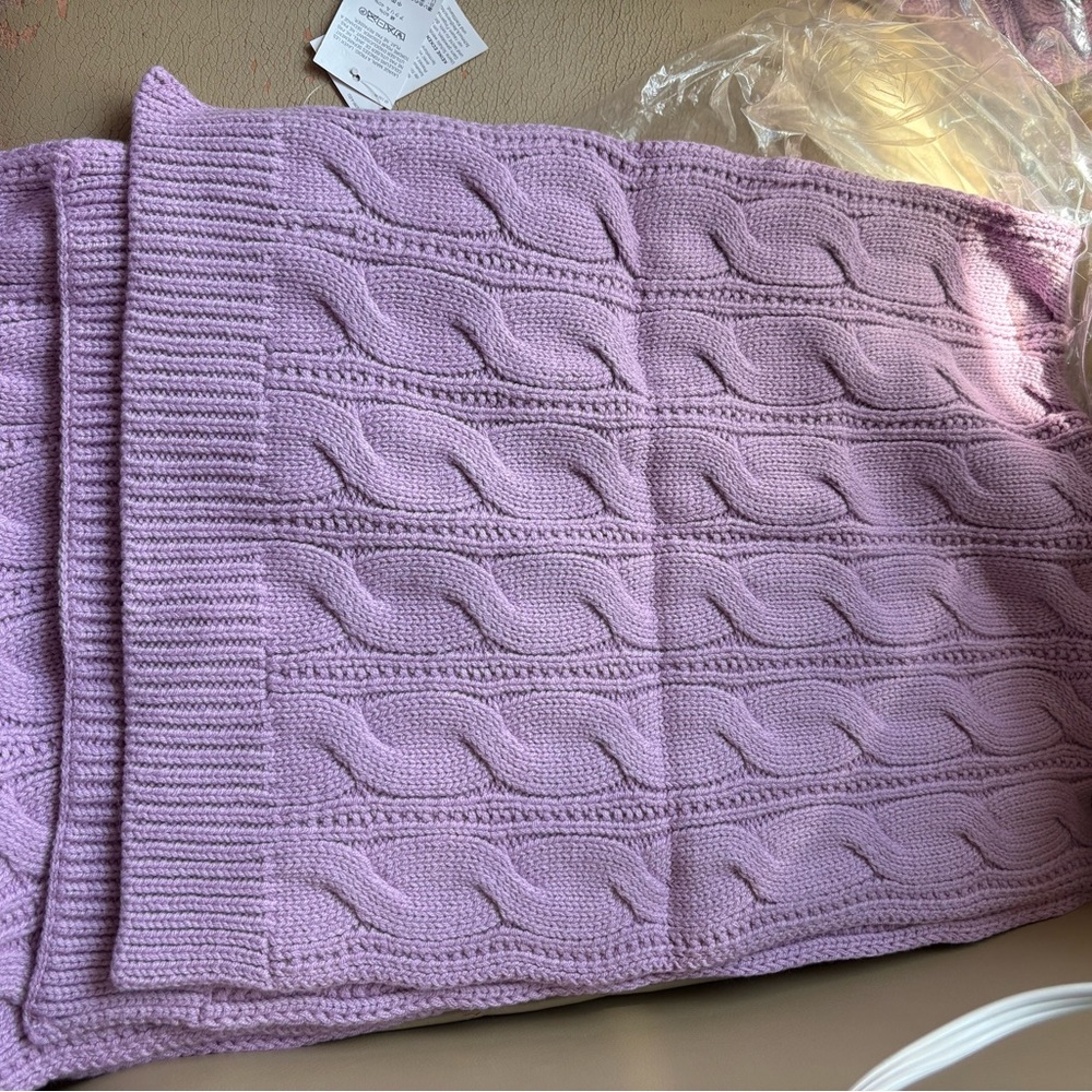 NWT Lands' End Women’s Drifter Cable Knit Scarf - Picture 3 of 9